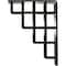 Ekena Millwork Diane Wrought Iron Bracket, (Triple center brace), Antiqued Warm Silver 2"W x 5 1/2"D x 8"H BKTM02X05X08TDIAWS - alternate 3